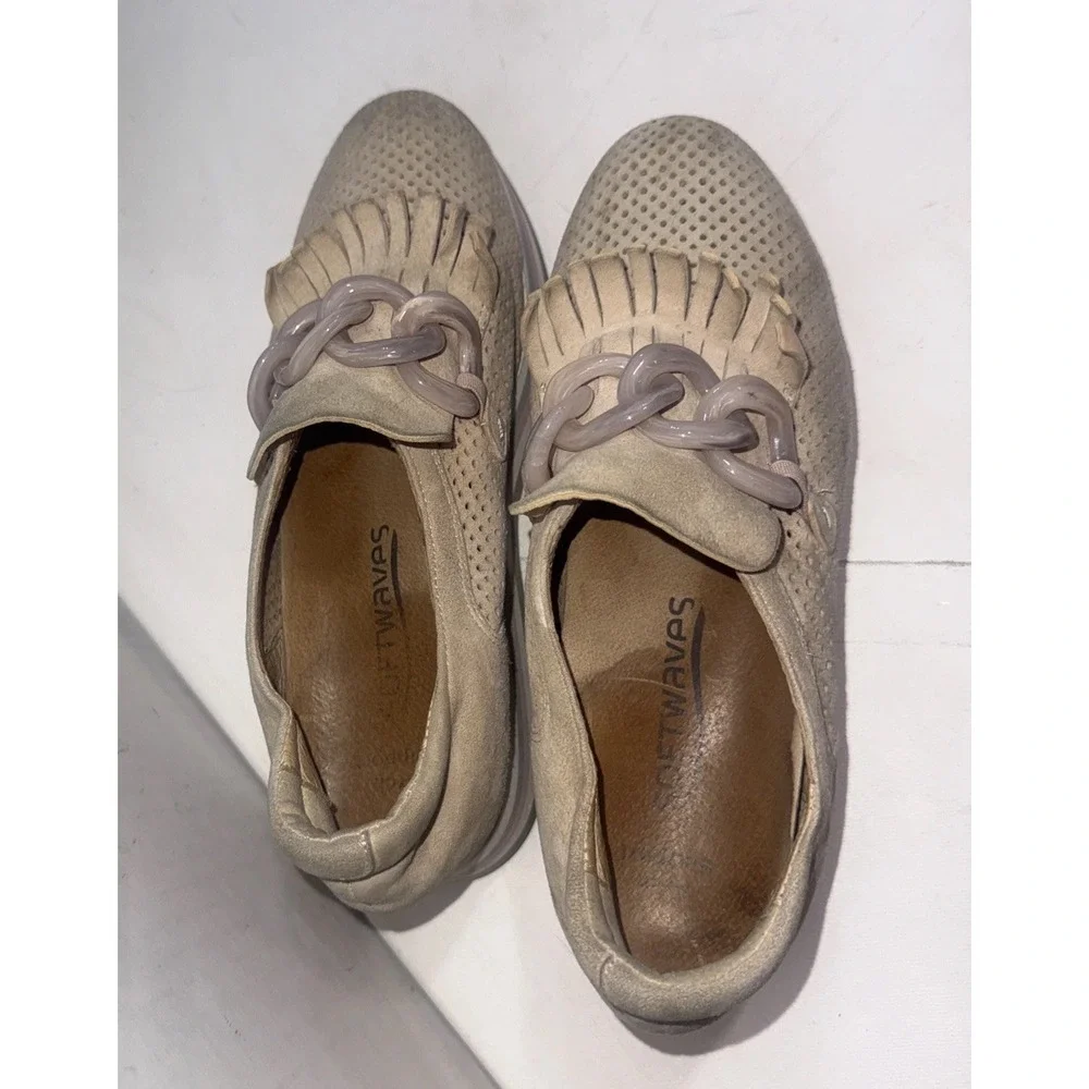 Softwaves Cadie Platform Sneakers Shoes Sand Beige 38 US 7.5 PreOwned‎